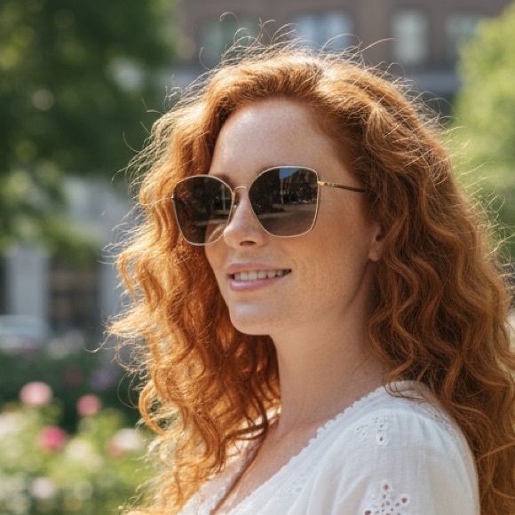 Longchamp NWT Gold Sunglasses with Green Case - Picture 9 of 9